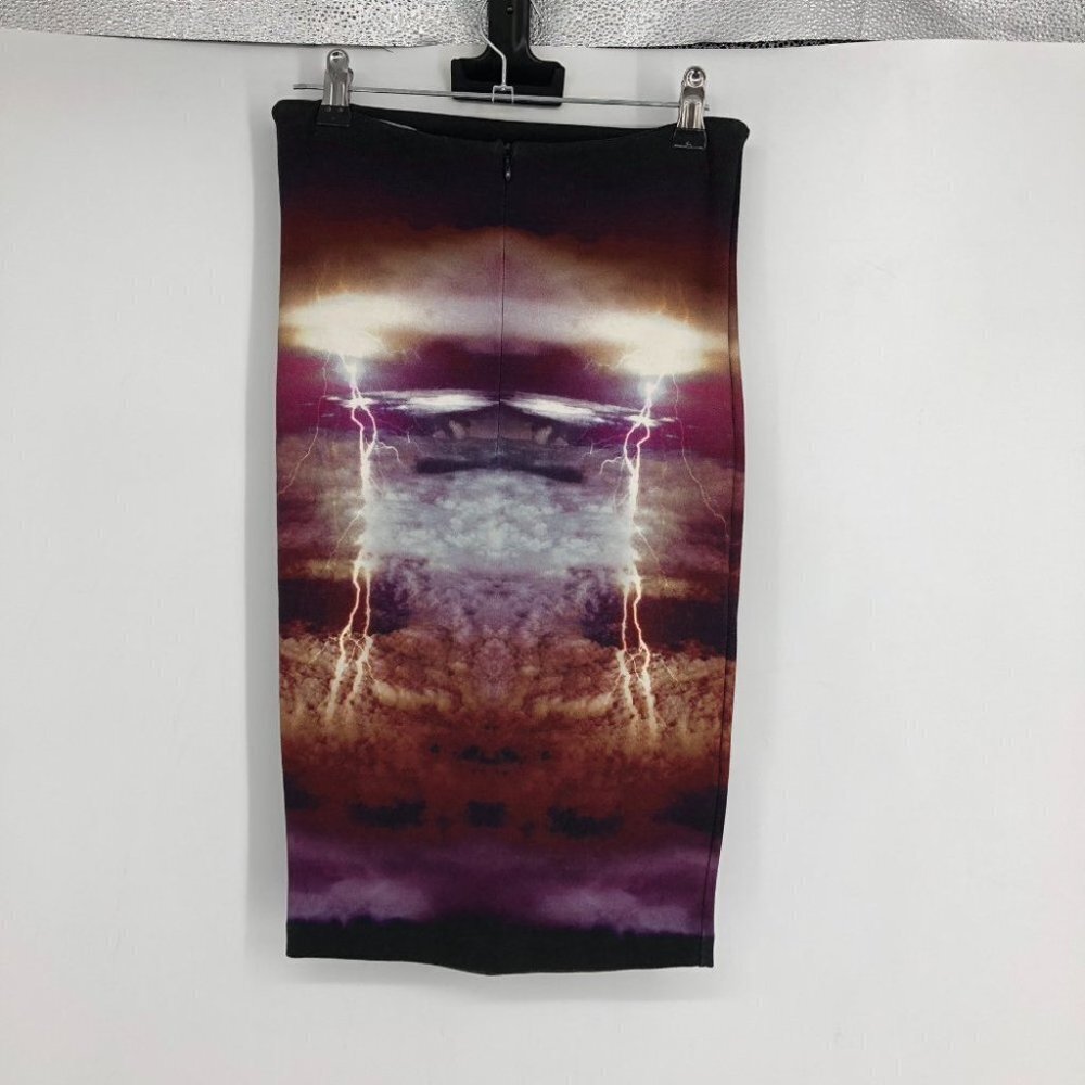 McQ by Alexander McQueen Lightning Knee length Tube Skirt Size XS - Picture 4 of 15